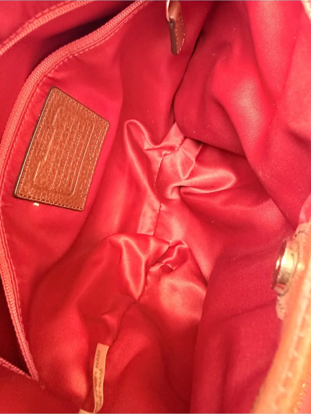 Coach Vintage Madison Maggie Hobo 21225 Cognac Pebbled Leather Shoulder Bag Rare